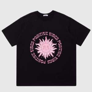 solen forge “positive vibes” black oversized tee